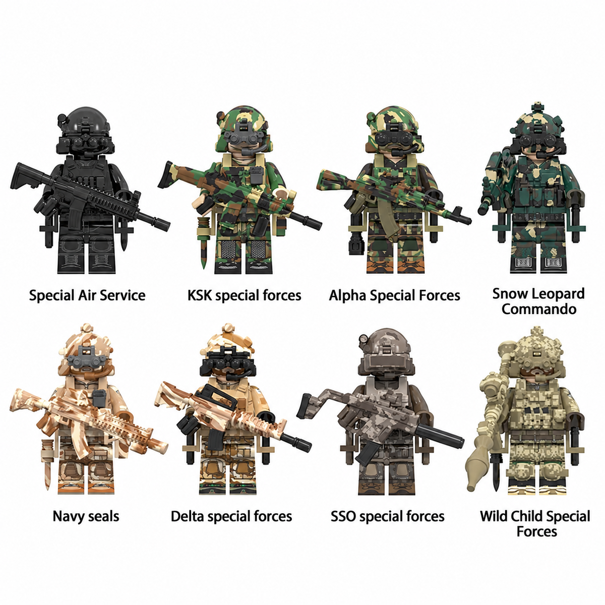 Spezialeinheiten - Klemmbaustein Figuren