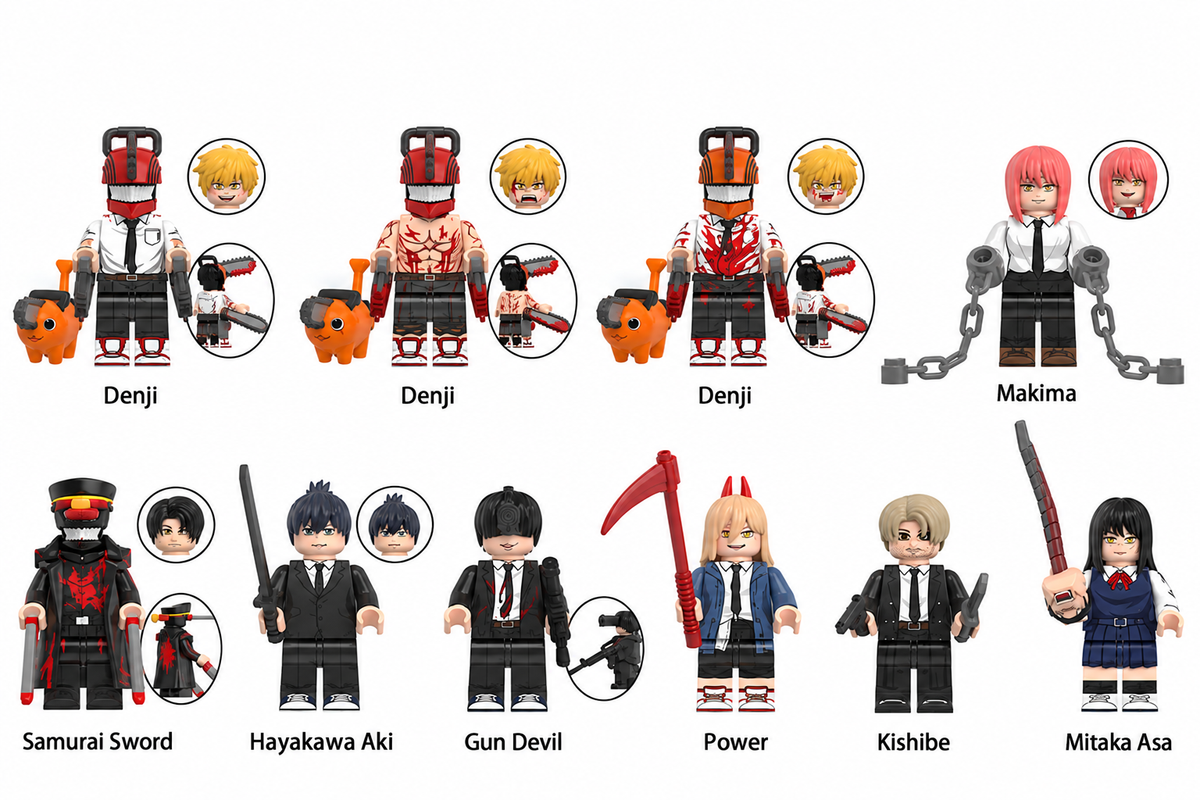 Chainsaw Man - Klemmbaustein Figuren