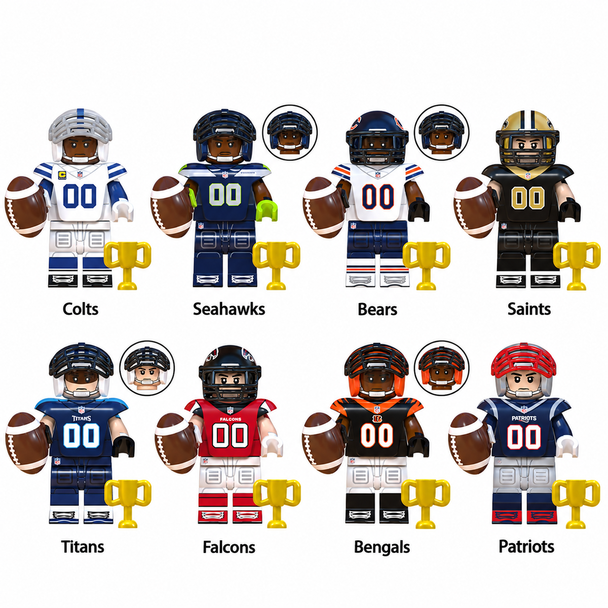 NFL - Klemmbaustein Figuren