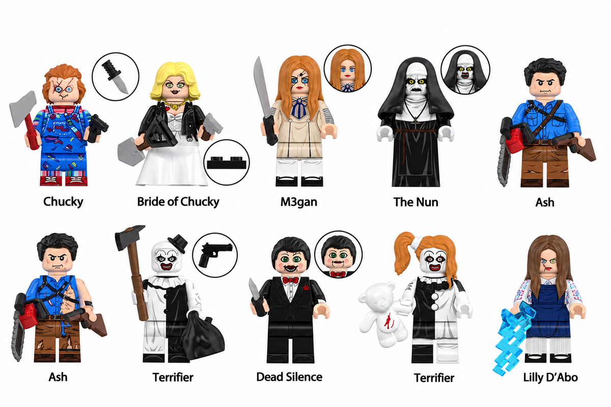 Horrorfilme - Klemmbaustein Figuren