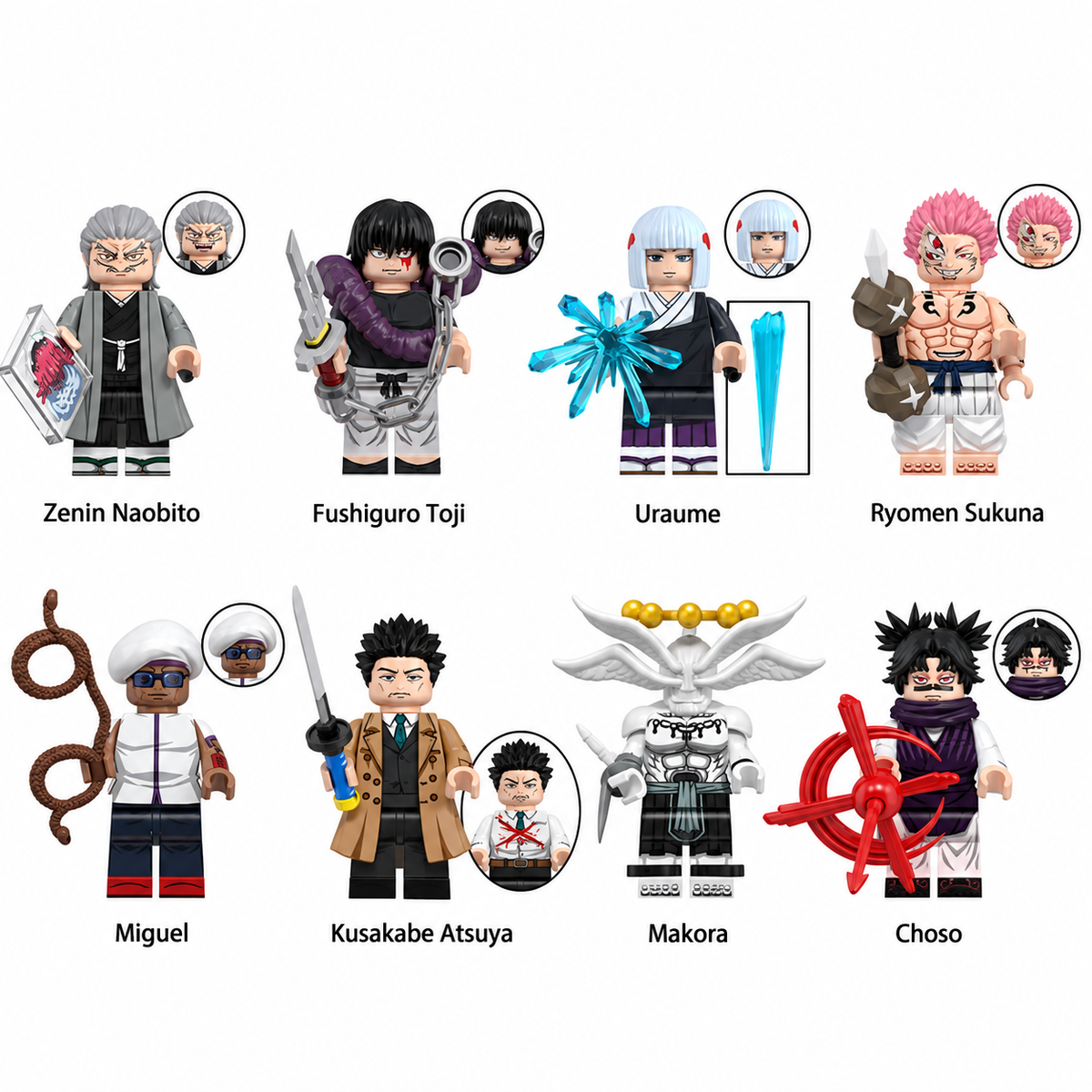 Jujutsu Kaisen - Klemmbaustein Figuren