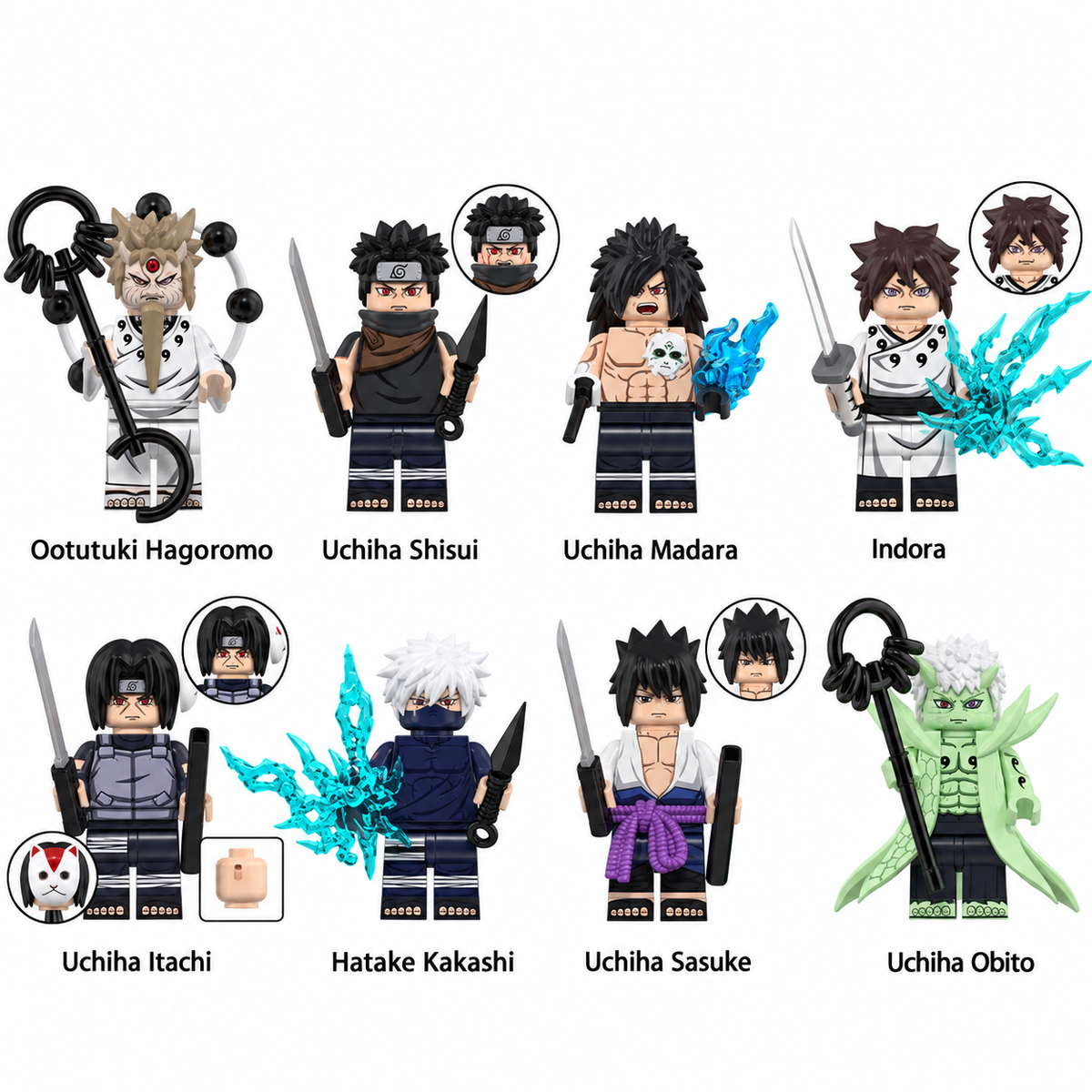 Naruto - Klemmbaustein Figuren