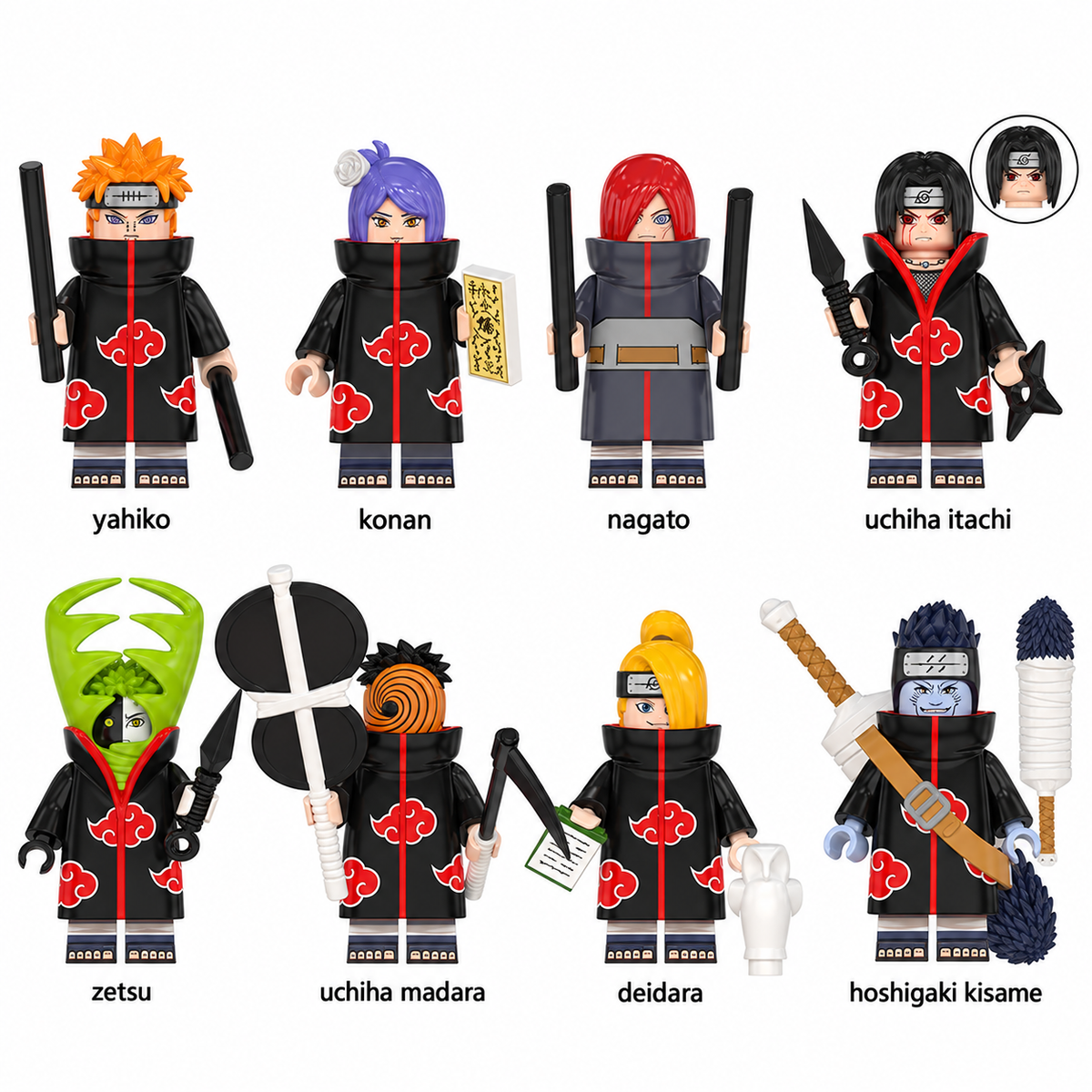 Naruto - Klemmbaustein Figuren