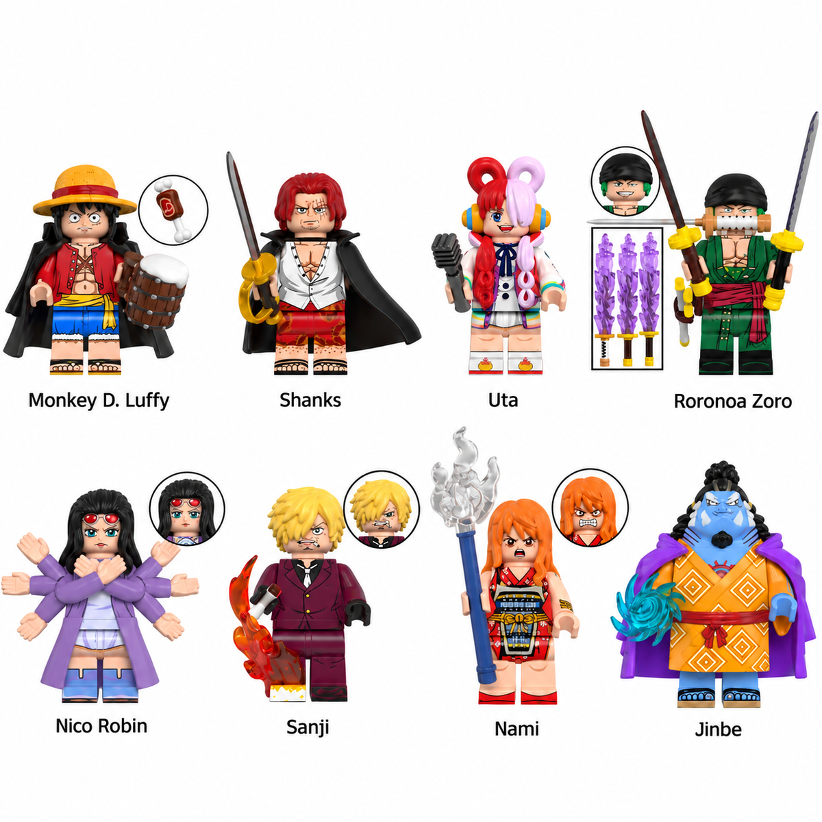 One Piece - Klemmbaustein Figuren