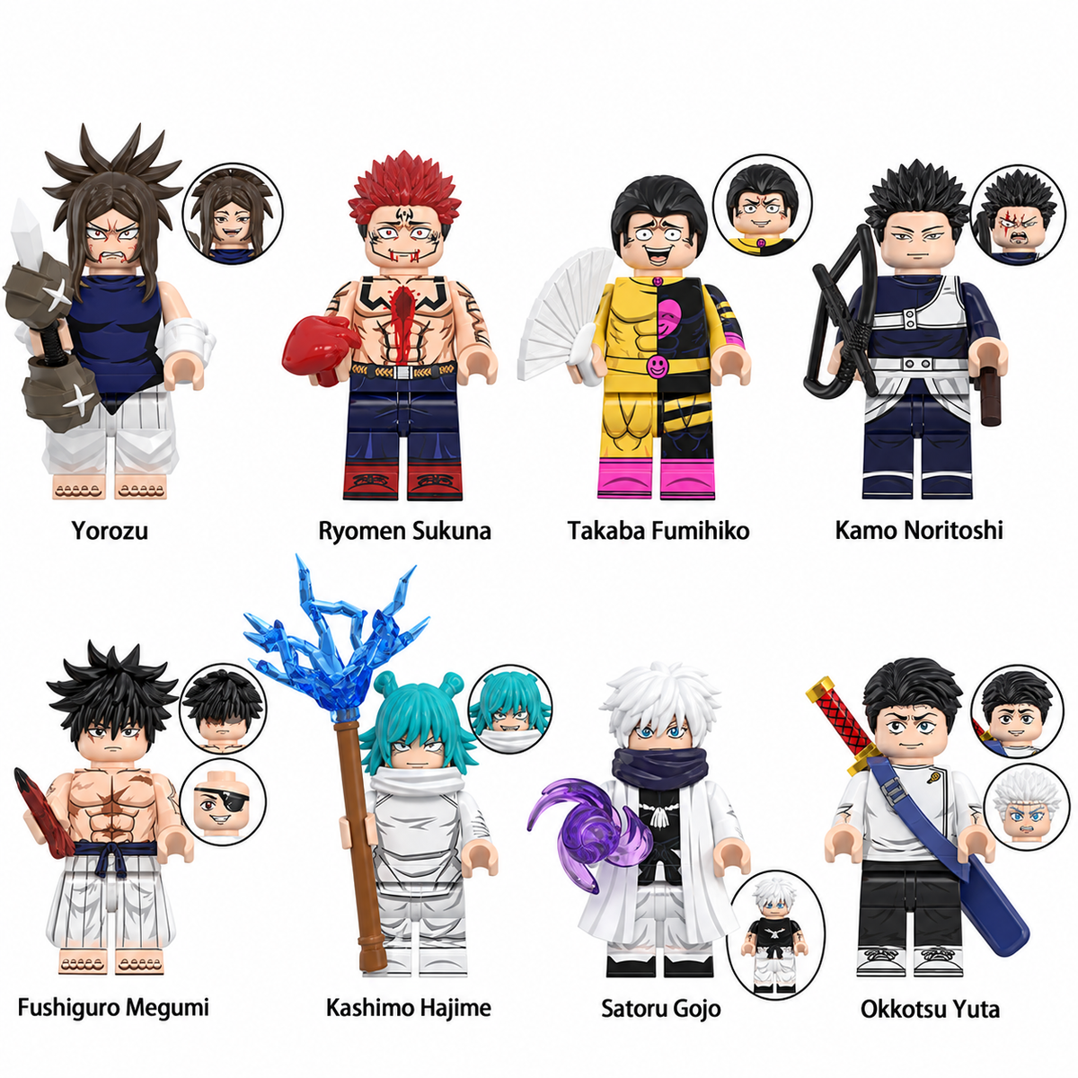 Jujutsu Kaisen - Klemmbaustein Figuren