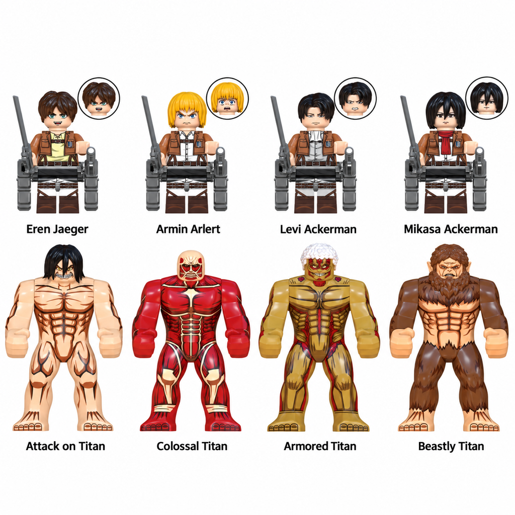 Attack on Titan - Klemmbaustein Figuren