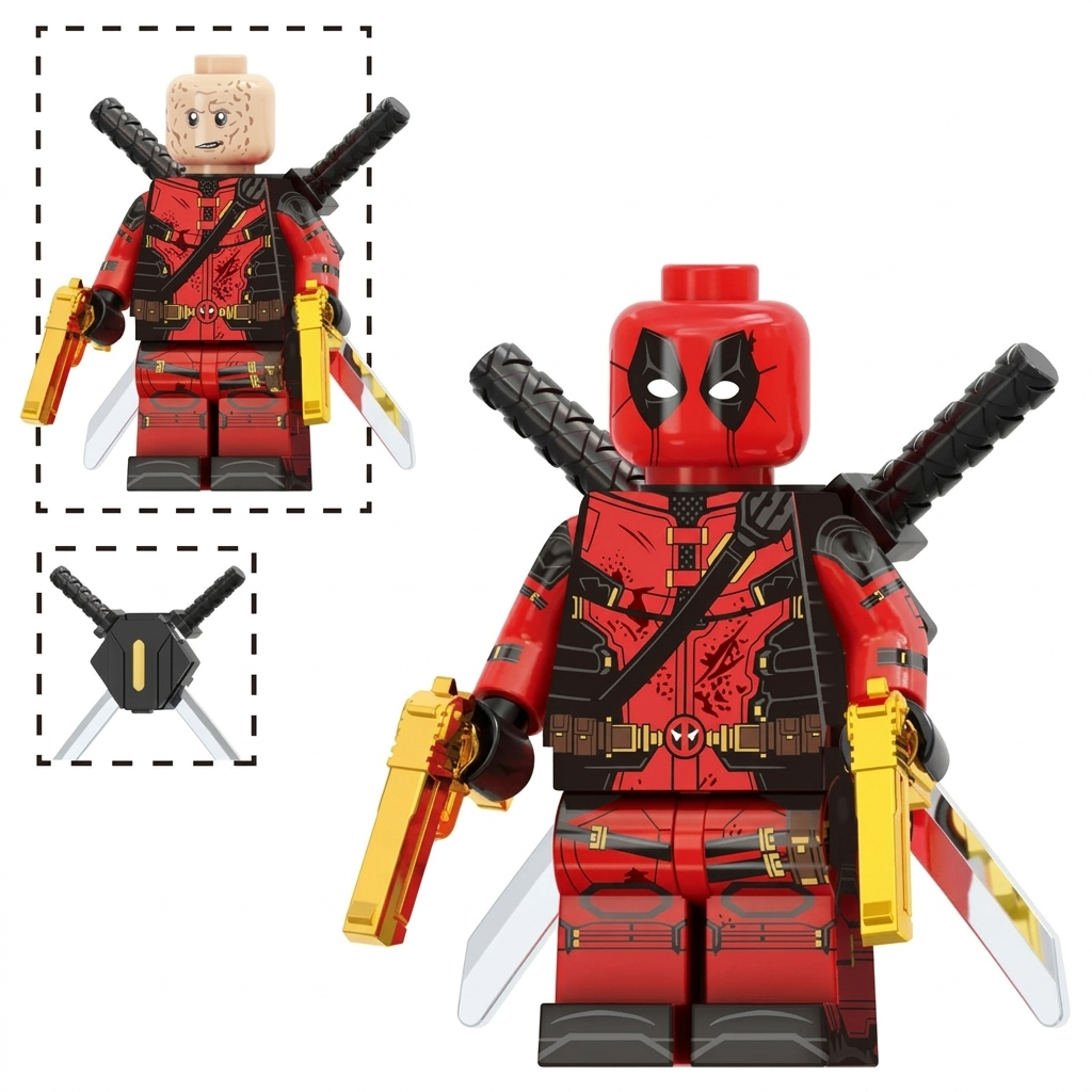 Deadpool - Klemmbaustein Figuren