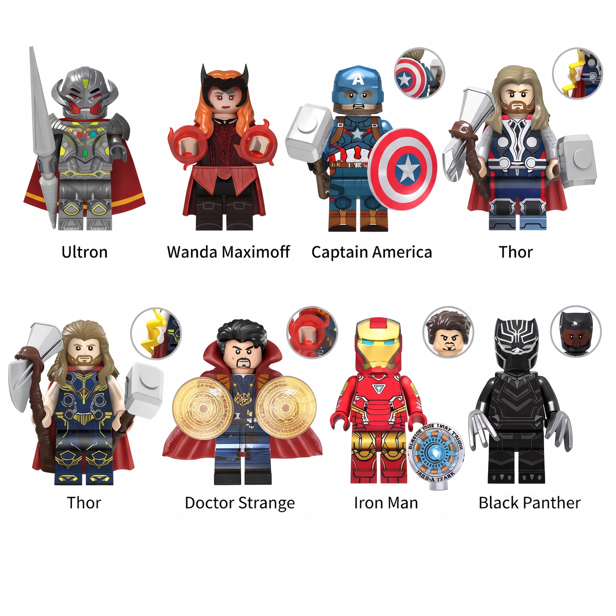 Marvel - Klemmbaustein Figuren