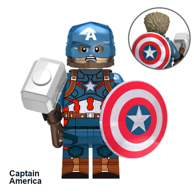 Captain America Klemmbaustein Figur